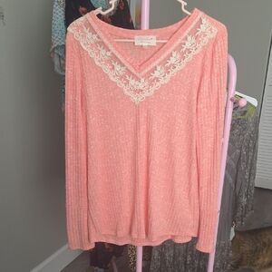 Sugarfox Pink Knit Top
